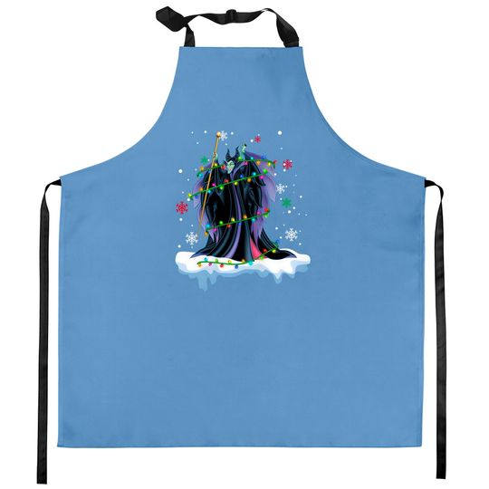 Disney Villains Maleficent Chirstmas Light Kitchen Aprons