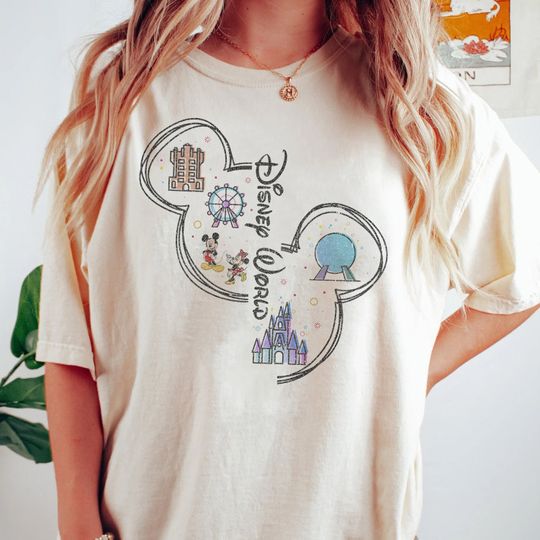 Disney Epcot World Tour Shirt, Retro Disney Epcot Shirt, Mickey And Friends, Epcot Center 1982 Shirt