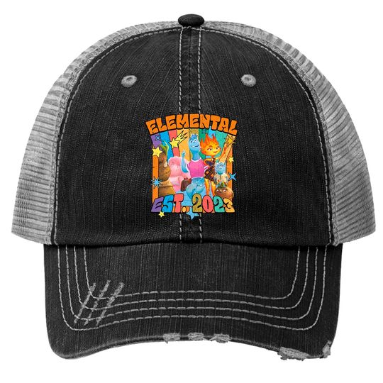 Disney Elemental Est 2023, Disney Elemental Trucker Hats