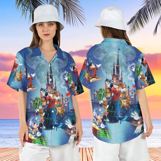 Sorcerer Mickey Hawaiian Shirt, Disneyland Vacation Hawaii Shirt