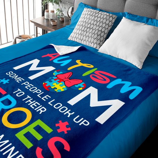 Discover Autism Awareness Baby Blankets, Disney Autism Mom Baby Blankets, Mickey Mouse Baby Blankets