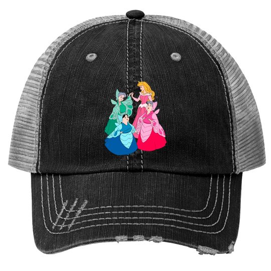 Sleeping Beauty Disney Trucker Hats,Aurora Princess Trucker Hats, Disney Group Trucker Hats