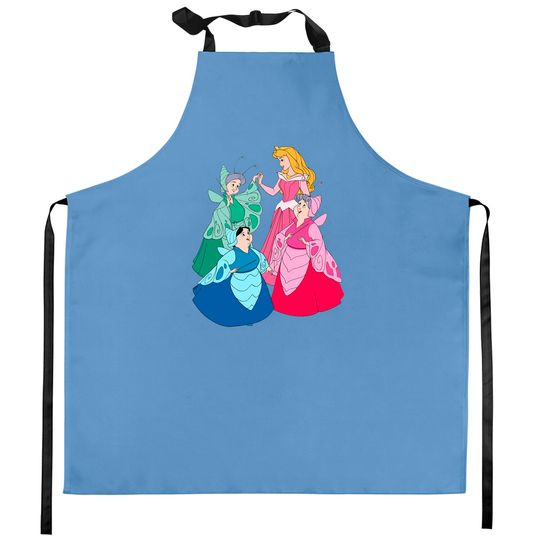 Sleeping Beauty Disney Kitchen Aprons,Aurora Princess Kitchen Aprons, Disney Group Kitchen Aprons
