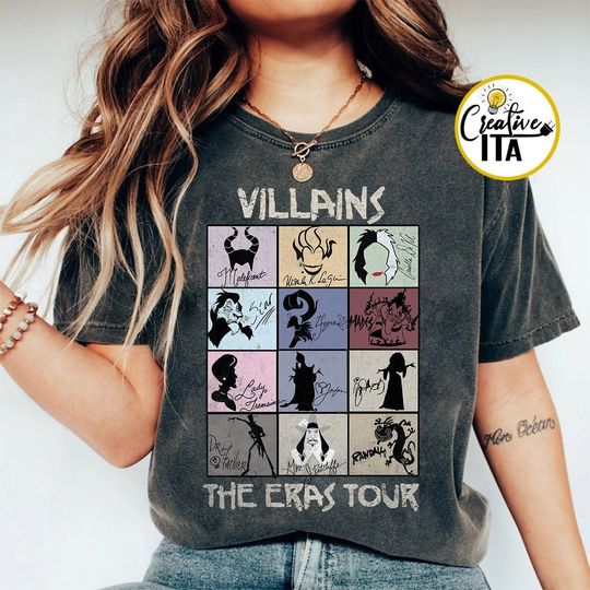 Vintage Disney Villains Eras Tour Shirt, Disney Villians Shirt, Bad Witches Villains Shirt