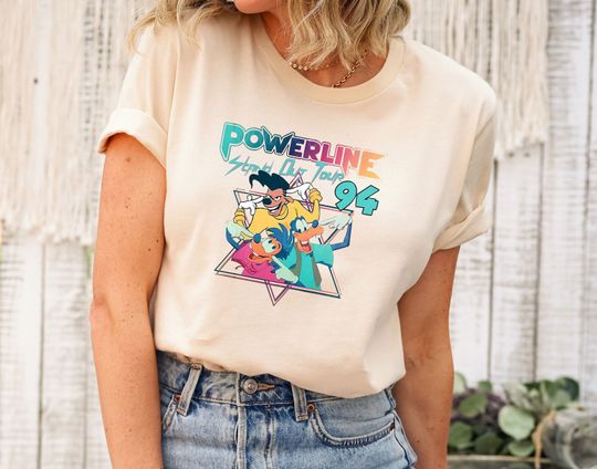 Disney Powerline Stand Out Tour 94 Shirt, Goofy Movie Powerline Shirt