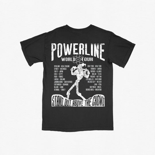 Powerline World Tour Band Tee Unisex Shirt  Disney Graphic Tees