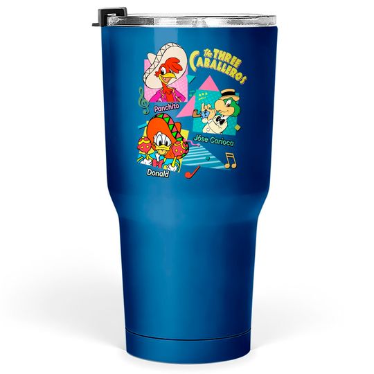 Retro 90s Disney The Three Caballeros Tumblers 30 oz, Jose Donald Duck Panchito Tumblers 30 oz