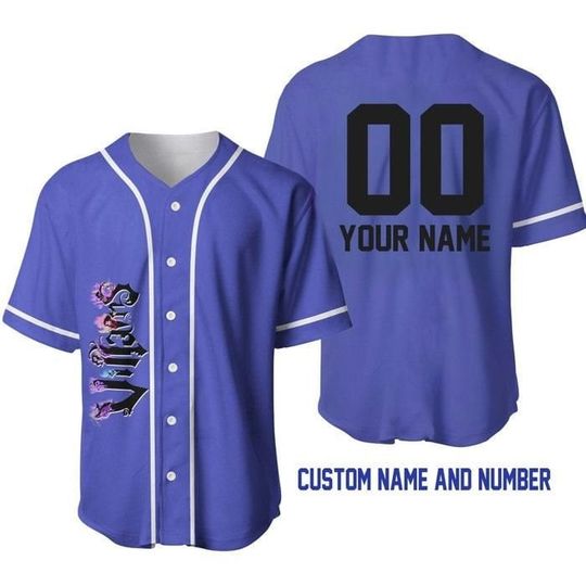 Evil Villains Lavender Purple | Disney Custom Baseball Jersey
