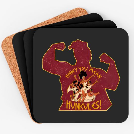 Vintage Disney Hercules Coasters, Diva The Muses, Honey You Mean Hunkules, Retro 90s Disney Coasters