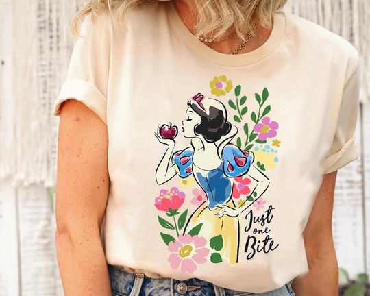 Disney Princess Snow White Just One Bite Floral T-Shirt,