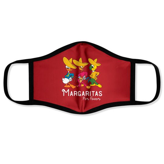 Vintage Disney Margarita Face Masks, Retro Three Caballeros Face Masks