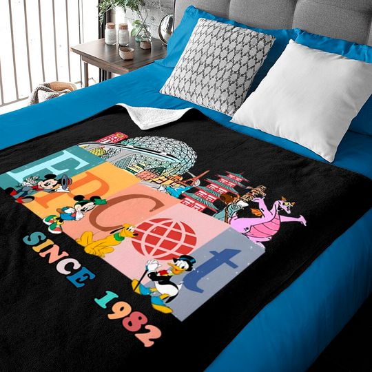 Disney Epcot Since 1982 Comfort Colors Baby Blankets, Disney Trip Family Baby Blankets