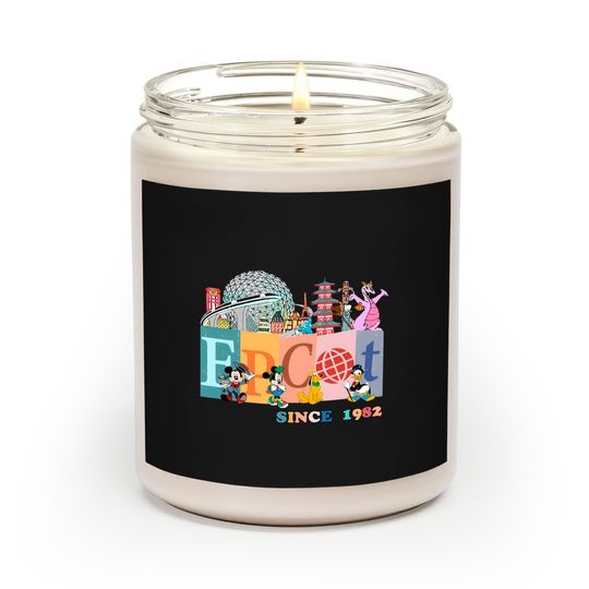 Disney Epcot Since 1982 Comfort Colors Scented Candles, Disney Trip Family Scented Candles