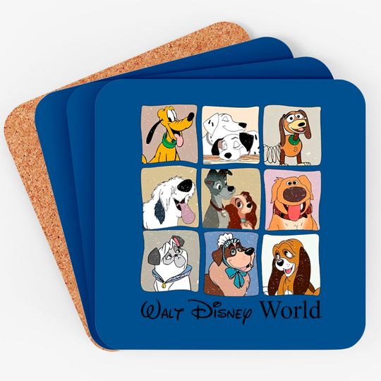 Retro Disney Dogs Coasters