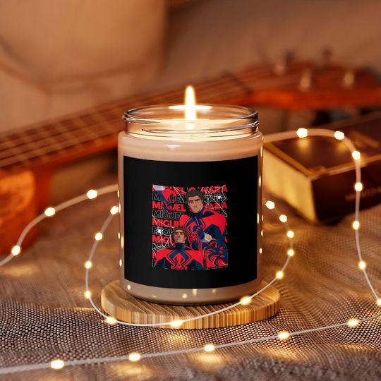 Spider-man 2099 Scented Candles, Spiderman Across the Spider-Verse Scented Candles, Miguel O'Hara Graphic Scented Candles