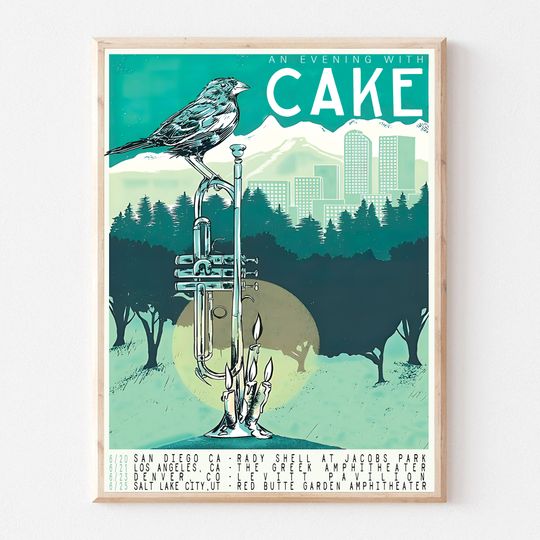 Discover An Evening With Cake Band Poster, Band Cake Tour 2023 Poster