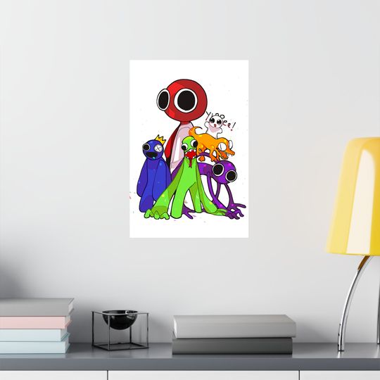 rainbow friends  rainbow friends blue rainbow friends green rainbow friends orange Premium Matte Vertical Poster