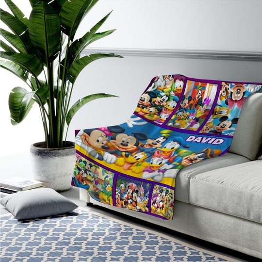 Customized Mickey And Friends  Blanket, Disney Blanket, Minnie Mickey Mouse Gifts, Disney Baby Blanket