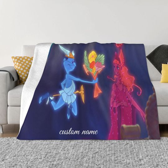 Two Layers Blanket Disney Hera Custom Name Printed Bedspread Sofa Covers Travel Camping Blanket Christmas Gift