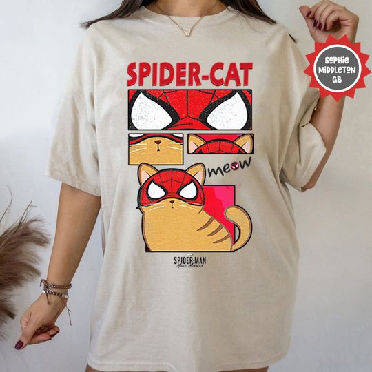 Spider-Cat Comic Panels Premium T-Shirt, Retro Spider-Punk Shirt