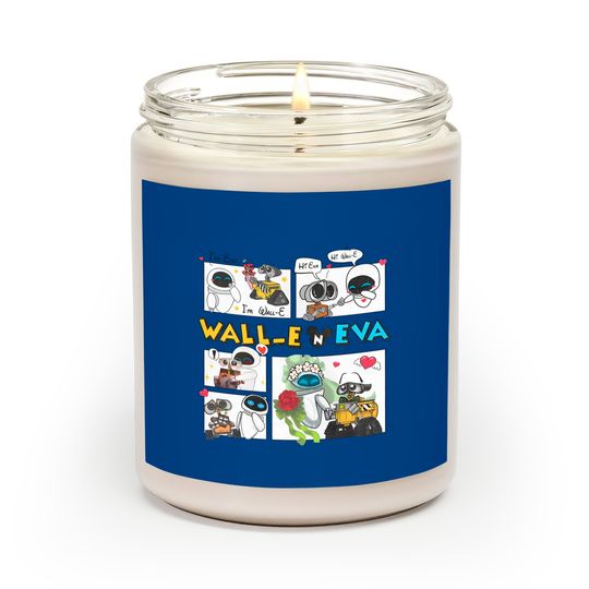 Disney Wall-E And Eva Vintage Scented Candles, Disney Couples Scented Candles, Magic Kingdom Holiday Couple Scented Candles