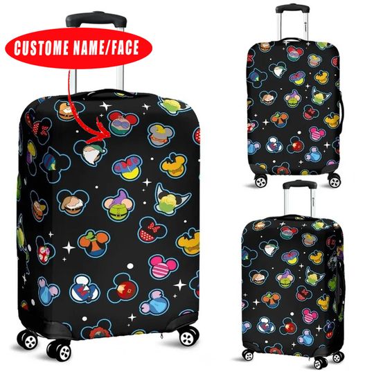 Disney Suitcase Cover,Disney Adventure Awaits Luggage Cover,Personalized Name Luggage Cover