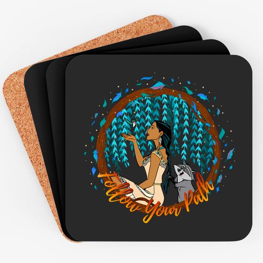 Disney Pocahontas Follow Your Path Circle Text Coasters