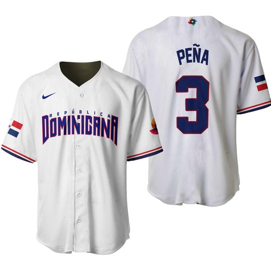Jeremy Pena #3 - Dominican Republic - World Baseball Jersey