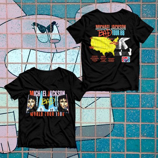 Michael Jackson Bad World Tour Shirt 1988 Med