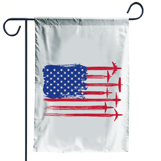 Aircraft American Flag Airplane Pilot Aviation Garden Flags