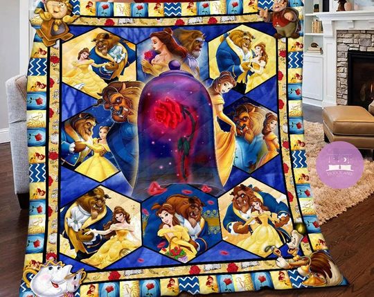 Beauty and the Beast Fleece Blanket, Disney Beauty and the Beast Fleece Blanket