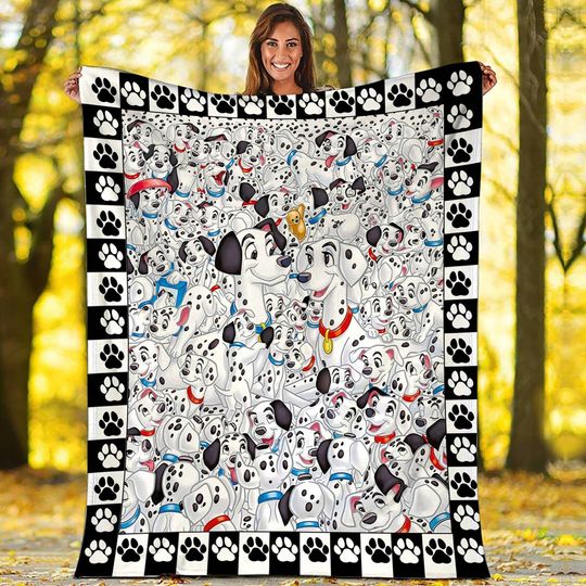 101 Dalmatians Blanket, 101 Dalmatians Birthday Gift, 101 Dalmatians Lovers Gift