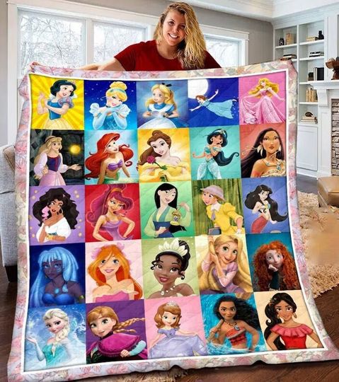 Discover Disney Princess Fleece Blanket, Princess Blanket, Disney Movies
