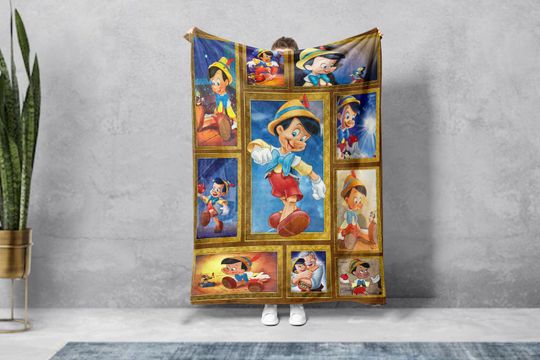 Disney Pinocchio Blanket - Disney Lovers Throw Quilt