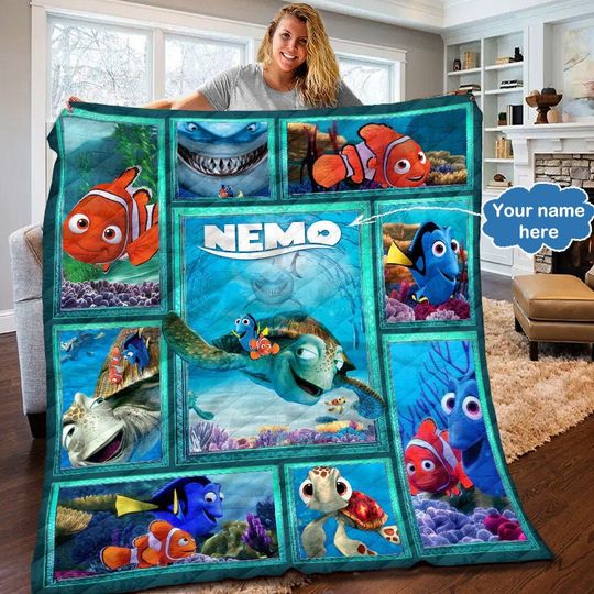 Personalized Finding Nemo Sherpa Blanket | Finding Nemo Fleece Blanket