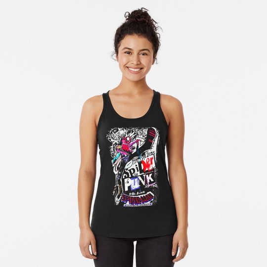 Spider Punk Racerback Tank Top