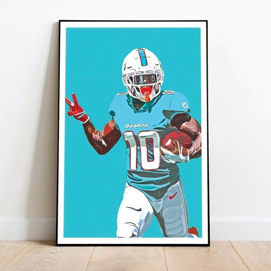 Tyreek Hill Poster - Miami Dolphins Poster