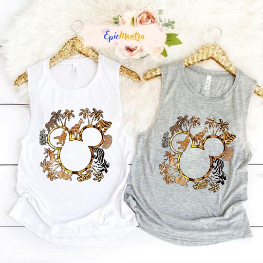 Disney Animal Kingdom Tank, Disney Safari Tank, Disney Leopard Shirt,