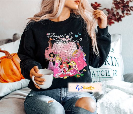 Disney Princess Sweatshirt, Epcot Festival Sweatshirt, Let the magic Blossom Shirt, Flower and Garden Shirt, Epcot Sweatshirt