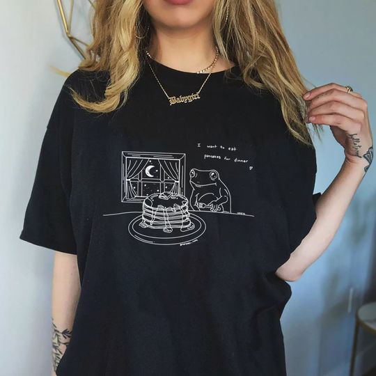 Lizzy McAlpine Pancakes for Dinner Frog T-Shirt, Cute Art tshirt, Gift for Lizzy Mcalpine Fan