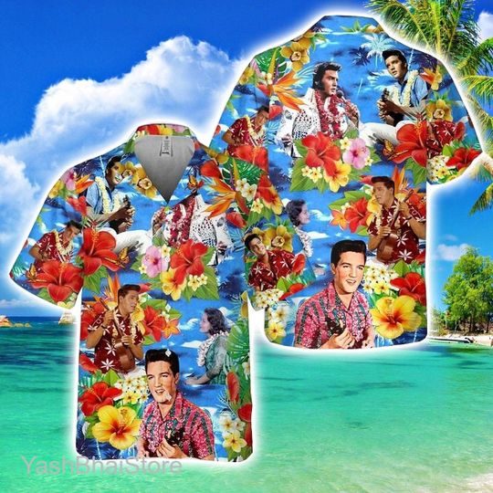 Elvis Presley Hawaiian Shirt, Music Hawaiian Shirt, Aloha Summer Tee,