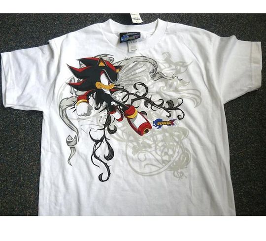Discover Sonic X - T-Shirt, Sonic X Shadow White Tribal Shirt, Sonic X Tee