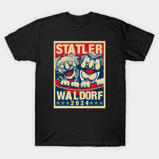 Statler and Waldorf for president 2024 - Poxelart - T-Shirt