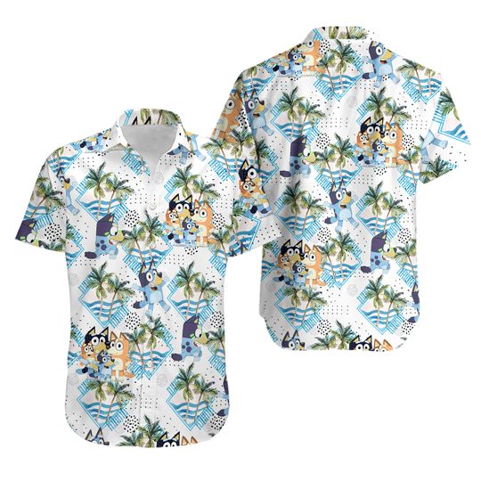 Dad life BlueyDad Dad Family Hawaiian Shirt