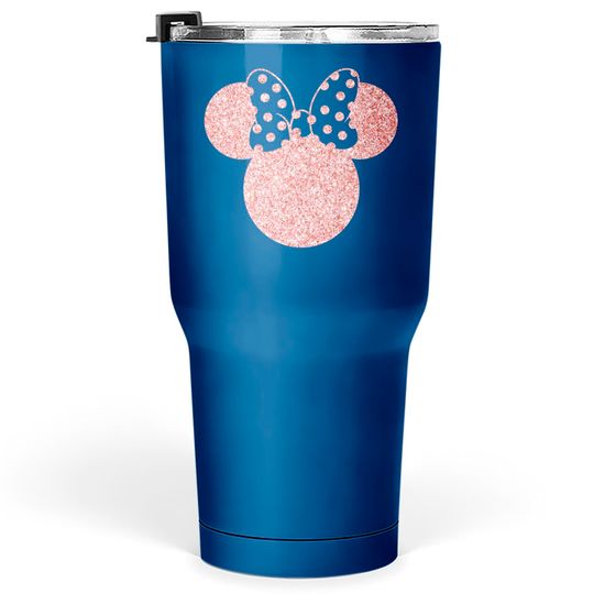 Disney Tumblers 30 oz, Disney Ear Tumblers 30 oz, Glitter Rose Gold Minnie