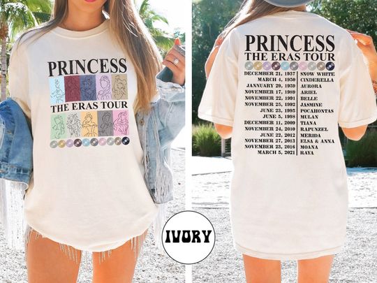 Disney Princess Eras Tour Shirt, Eras Merch, Disney Princess Concert