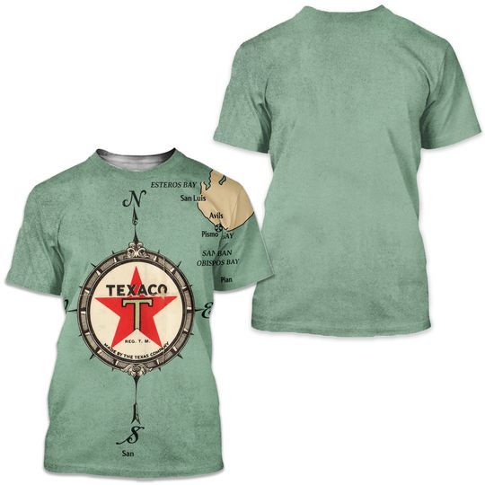 Mr. Horsepower Texaco Vintage Motor Oil Motorcycles 3D T-shirt