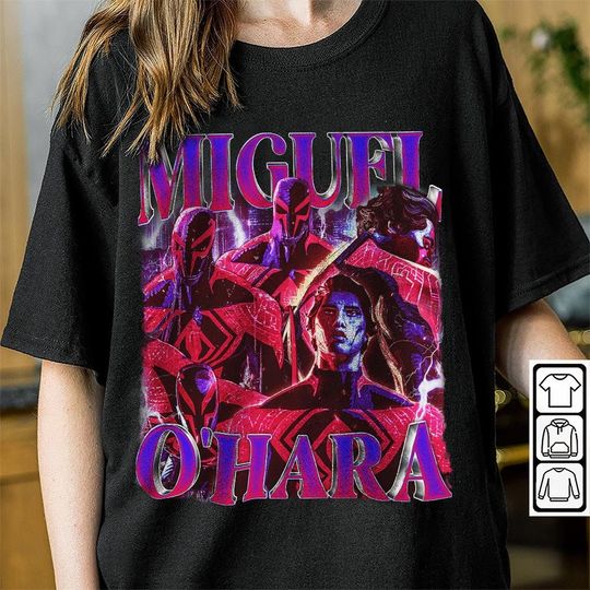 Miguel O'Hara Movie Shirt, Spiderman Across The Spider-Verse Vintage 90s