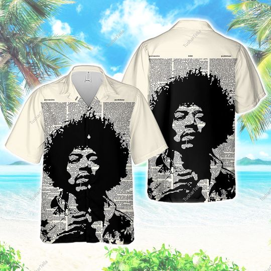 Jimi Hendrix Hawaiian Shirt, Rock Music Hawaiian Shirt