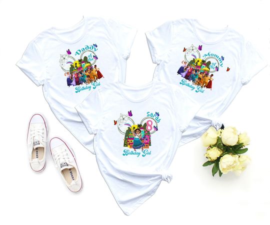 Encanto Birthday Shirts, Disney Encanto Family Birthday Shirt, Customized Encanto Birthday Girl or Boy Shirts